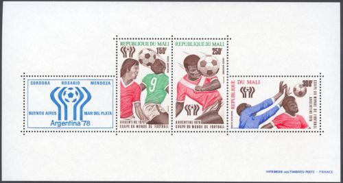 Poštovní známky Mali 1978 MS ve fotbale Mi# Block 10 II