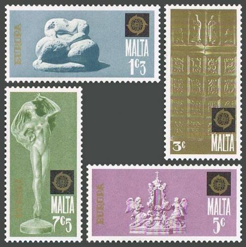 Poštovní známky Malta 1974 Evropa CEPT, sochy Mi# 493-96
