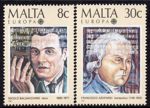 Poštovní známky Malta 1985 Evropa CEPT, rok hudby Mi# 726-27