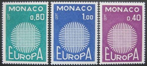 Poštovní známky Monako 1970 Evropa CEPT Mi# 977-79 Kat 5€
