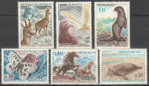 Poštovní známky Monako 1970 Fauna Mi# 966-71 Kat 8.50€
