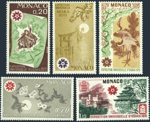 Poštovní známky Monako 1970 Svìtová výstava EXPO '70 Osaka Mi# 960-64