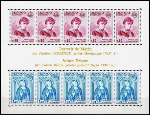 Poštovní známky Monako 1975 Evropa CEPT, umìní Mi# Block 8 Kat 30€