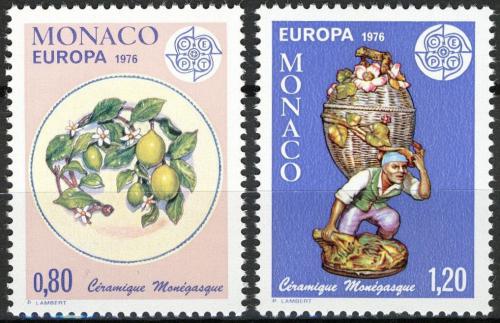 Poštovní známky Monako 1976 Evropa CEPT, umìlecké øemeslo Mi# 1230-31
