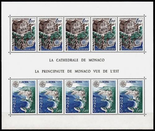 Poštovní známky Monako 1978 Evropa CEPT, stavby Mi# Block 12 Kat 30€