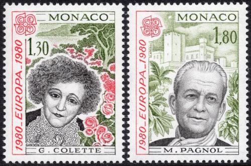 Poštovní známky Monako 1980 Evropa CEPT, osobnosti Mi# 1421-22