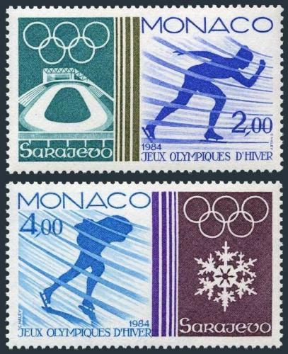 Poštovní známky Monako 1984 ZOH Sarajevo Mi# 1616-17