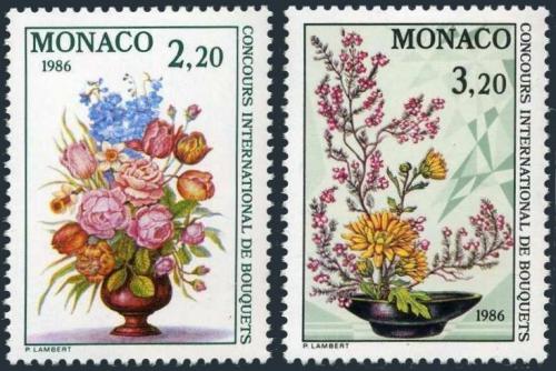 Poštovní známky Monako 1985 Kvìtiny Mi# 1718-19