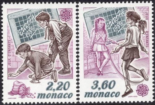 Poštovní známky Monako 1989 Evropa CEPT, dìtské hry Mi# 1919-20