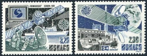 Poštovní známky Monako 1991 Evropa CEPT, prùzkum vesmíru Mi# 2009-10 Kat 5€