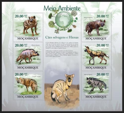 Poštovní známky Mosambik 2010 Hyeny Mi# 3572-77
