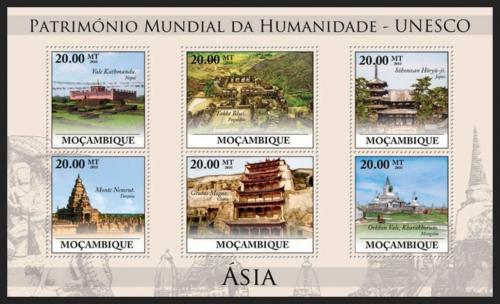 Potovn znmky Mosambik 2010 Pamtky UNESCO - Asie Mi# 3884-89