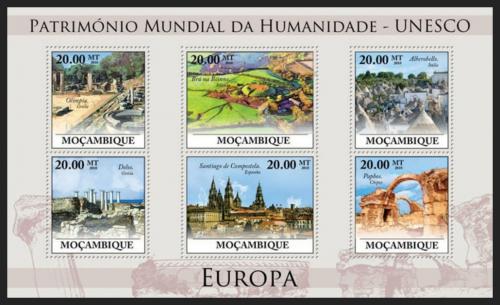 Potovn znmky Mosambik 2010 Pamtky UNESCO - Evropa Mi# 3878-83