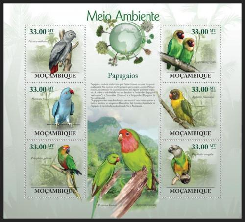 Poštovní známky Mosambik 2010 Papoušci Mi# 3507-12
