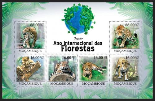 Poštovní známky Mosambik 2011 Jaguár americký Mi# 4409-14 Kat 11€