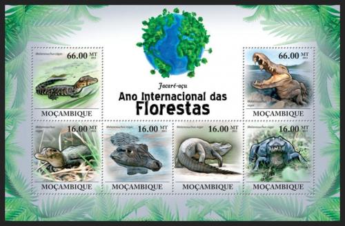 Poštovní známky Mosambik 2011 Kajman èerný Mi# 4308-13 Kat 11€