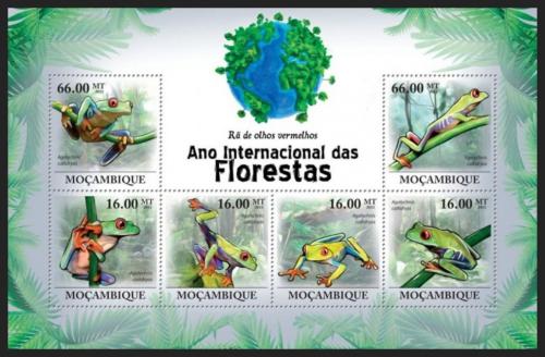 Poštovní známky Mosambik 2011 Listovnice èervenooká Mi# 4294-99 Kat 11€