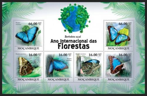 Poštovní známky Mosambik 2011 Motýli Mi# 4264-69 Kat 11€