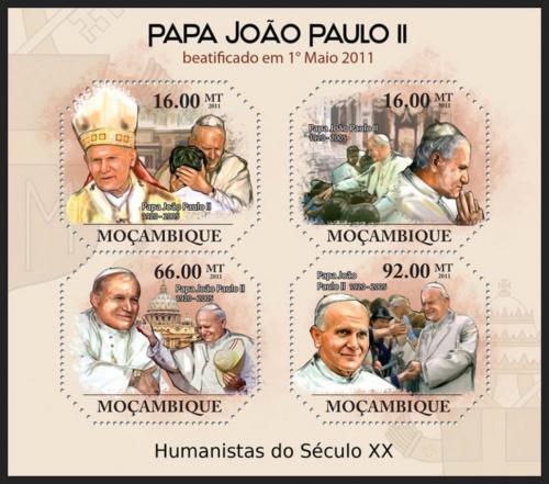 Potovn znmky Mosambik 2011 Pape Jan Pavel II. Mi# 4697-4700 Kat 11