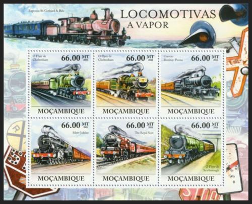 Potovn znmky Mosambik 2011 Parn lokomotivy Mi# 5295-5300 Kat 23 - zvtit obrzek