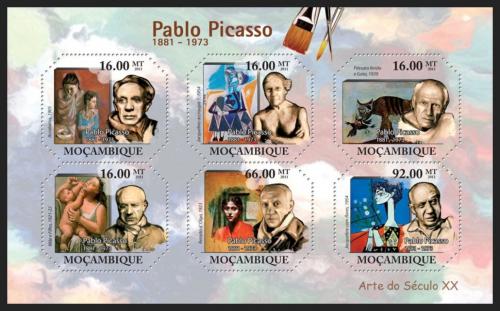 Potovn znmky Mosambik 2011 Umn, Pablo Picasso Mi# 4756-61 Kat 12 - zvtit obrzek