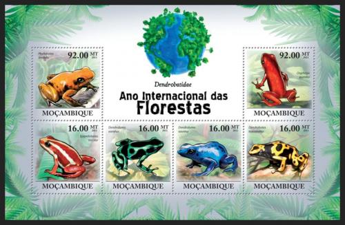 Poštovní známky Mosambik 2011 Žáby Mi# 4300-05 Kat 14€ 