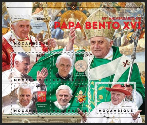 Potovn znmky Mosambik 2012 Pape Benedikt Mi# 6132-37 Kat 14
