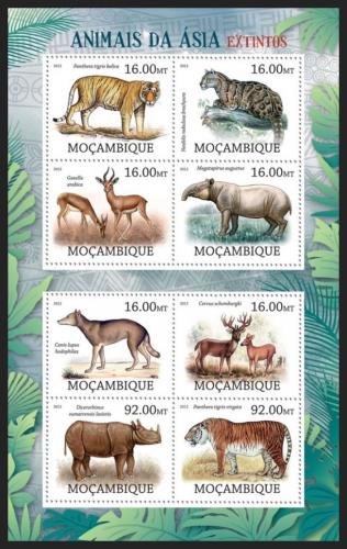 Poštovní známky Mosambik 2012 Vyhynulá fauna Asie Mi# Mi# 5683-90 Kat 16€