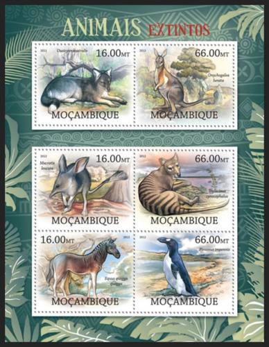 Poštovní známky Mosambik 2012 Vyhynulá fauna Mi# 5789-94 Kat 14€