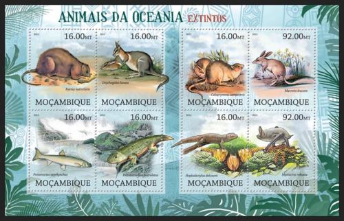 Potovn znmky Mosambik 2012 Vyhynul fauna Ocenie Mi# Mi# 5701-08 Kat 16