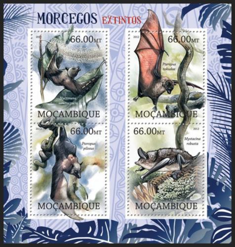 Poštovní známky Mosambik 2012 Vyhynulí netopýøi Mi# 5851-54 Kat 15€