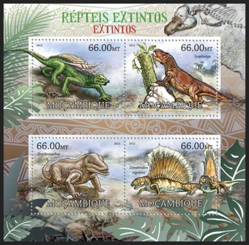 Poštovní známky Mosambik 2012 Vyhynulí plazi Mi# 5836-39 Kat 15€