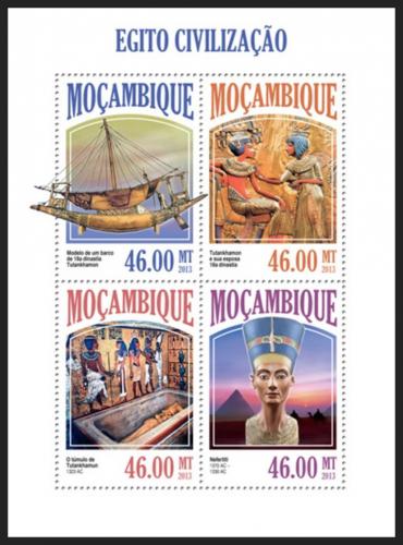 Poštovní známky Mosambik 2013 Egyptská civilizace Mi# 6897-6900 Kat 11€