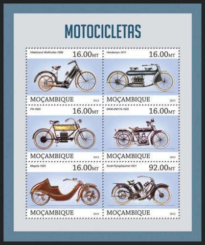 Poštovní známky Mosambik 2013 Motocykly Mi# Mi# 6462-67 Kat 10€