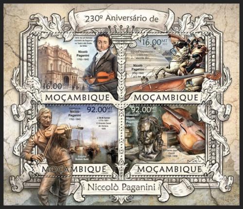 Potovn znmky Mosambik 2013 Niccol&#242; Paganini Mi# 6394-97 Kat 13  - zvtit obrzek