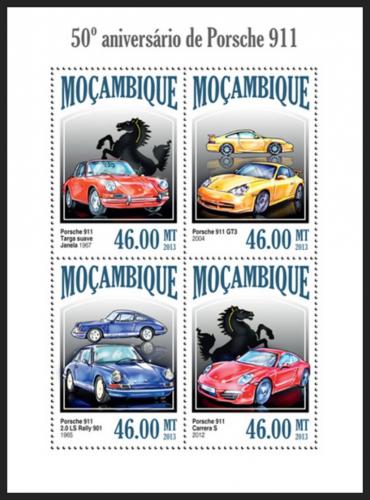 Poštovní známky Mosambik 2013 Porsche 911 Mi# 7037-40 Kat 11€