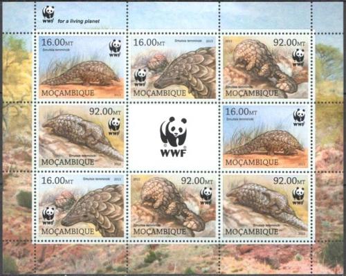 Potovn znmky Mosambik 2013 upinavec savanov, WWF Mi# 6429-32 Bogen Kat 26 - zvtit obrzek