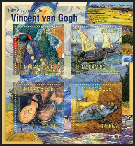 Poštovní známky Mosambik 2013 Umìní, Vincent van Gogh Mi# 6717-20 Kat 13€