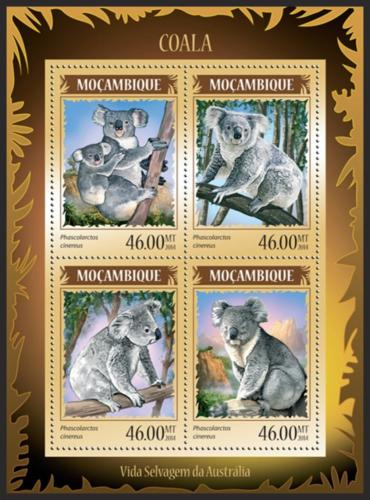 Poštovní známky Mosambik 2014 Koala medvídkovitý Mi# Mi# 7310-13 Kat 11€