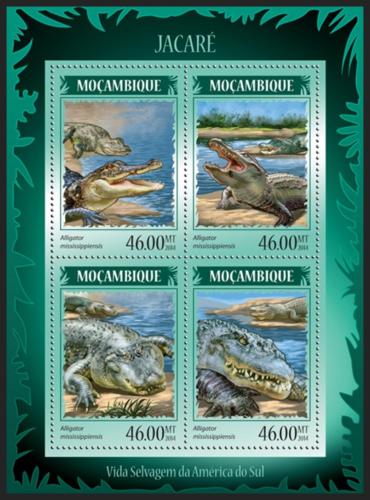 Poštovní známky Mosambik 2014 Krokodýli Mi# 7265-68 Kat 11€