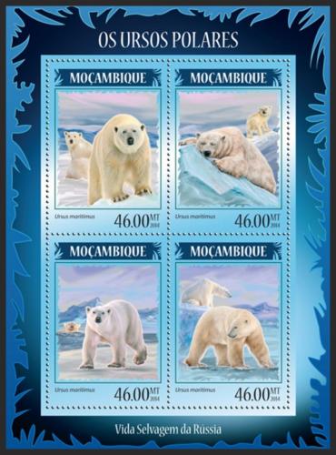Poštovní známky Mosambik 2014 Lední medvìd Mi# 7350-53 Kat 11€