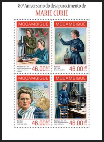 Potovn znmky Mosambik 2014 Marie Curie Mi# 7135-38 Kat 11