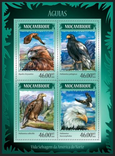 Poštovní známky Mosambik 2014 Orli Mi# 7290-93 Kat 11€