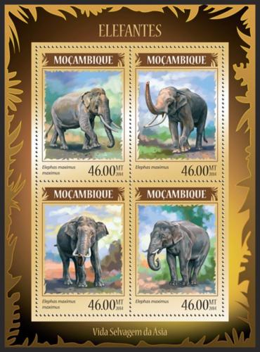 Poštovní známky Mosambik 2014 Sloni Mi# 7330-33 Kat 11€