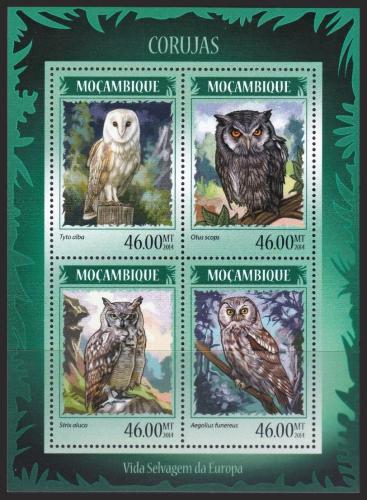 Poštovní známky Mosambik 2014 Sovy Mi# 7299-7302 Kat 11€