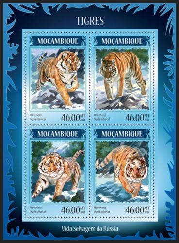 Poštovní známky Mosambik 2014 Tygøi Mi# 7375-78 Kat 11€