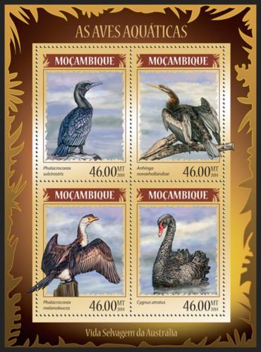 Poštovní známky Mosambik 2014 Vodní ptáci Mi# 7280-83 Kat 11€