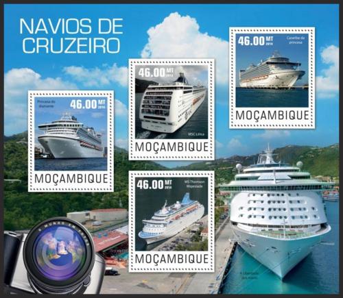 Poštovní známky Mosambik 2014 Výletní lodì Mi# 7645-48 Kat 10€