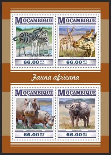 Potovn znmky Mosambik 2015 Africk fauna Mi# 8004-07 Kat 15