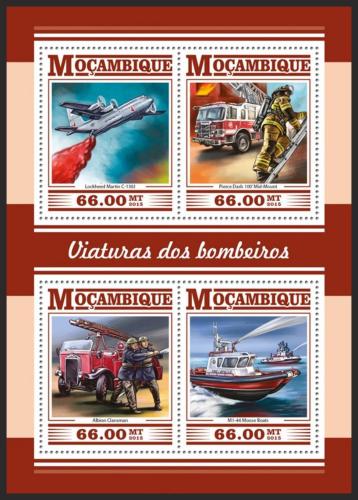 Poštovní známky Mosambik 2015 Hasièi Mi# Mi# 8069-72 Kat 15€